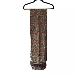 LNWOT Drake's Silk Paisley Pattern Scarf Made In England For Barneys - Picture 1 of 12