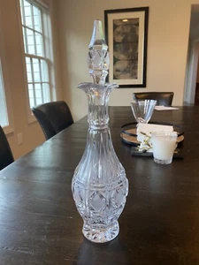 Vintage Cut Glass Decanter With Topper - Picture 1 of 5