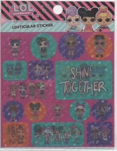 L.O.L. Surprise Lenticular Sticker Set NEU Fan Aufkleber Wackelbild - Picture 1 of 2