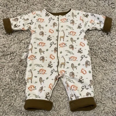 Kissy Kissy Safari Animals Reversible Playsuit, Size 3-6 Months - Image 1 of 4