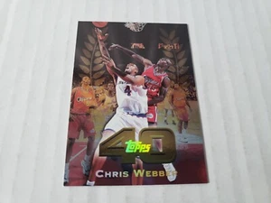 Chris Webber Wizards 1997-98 Topps Topps 40 #T40-15 Insert Basketball Card!! - Picture 1 of 2