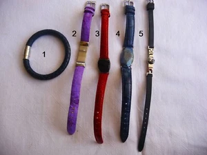 5 Schmuckarmbänder, Damen oder Herren, Leder mit Steinen + Jing&Jang, 19 cm - Bild 1 von 10