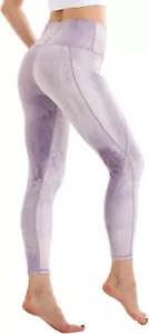 Rocorose Leggings High Waist Tummy Control Yoga TIE DYE PURPLE Women's Med ~ NWT - Picture 1 of 6