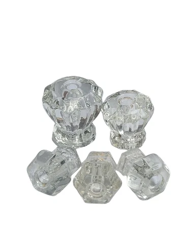 Assorted Antique Glass Cabinet Door Pulls Knobs Lot Of 5 Crystal MCM Hollywood Cover