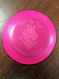 Tony the Tiger Frisbee Flyer 1989 Kellogg Kransco 4", una especie de púrpura - Imagen 1 de 4