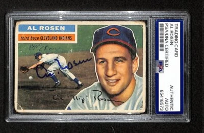 Al Rosen Signed/Autographed 1956 Topps Card #35 Cleveland Indians PSA/DNA 194871 - Image 1 of 2