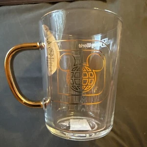 Disney Parks WDW Exclusive 2024 Glass Mug gold handle Set of 2 - Bild 1 von 4