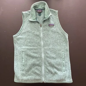 Patagonia Better Sweater Vest Womens Size Small Green Full Zip Pockets - Picture 1 of 17