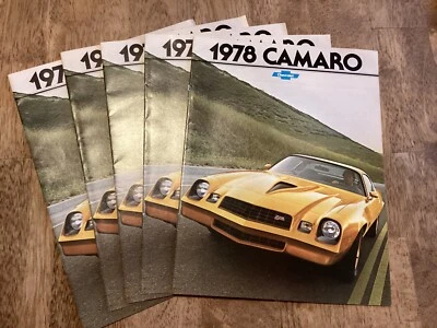 LOTE DE 5 Chevrolet Chevy Camaro 1978 12 páginas original auto venta folleto catálogo Foto 1 de 4