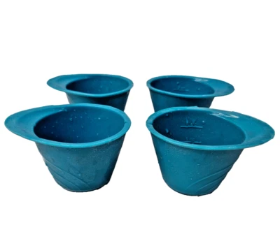 Trudeau Maison морепродукты силиконовый масло сервировки чашки - набор из 4 синий новый - Изображение 1 из 4