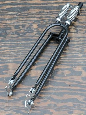 26" Monark Bicycle Black DUAL SPRINGER FORK Rat Rod Chopper Vintage Cruiser Bike - Image 1 of 4