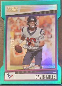 2022 Score #3 Davis Mills Green Die-Cut Parallel 3/10 