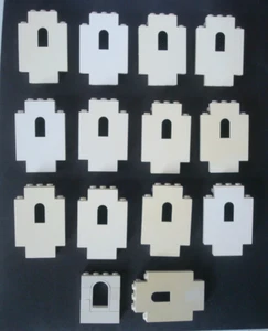 14 PC Lot Vintage Lego White Panel Wall w Arch Window 4444 Castle LEGO - Picture 1 of 11