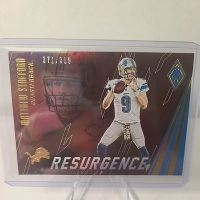 Panini Phoenix Matthew Stafford 2016 #RES-MS Resurgence Red #/399 Foto 1 de 4