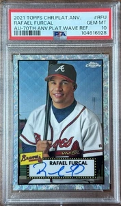 2021 Topps Chrome Platinum Anniversary - Rafael Furcal #PA-RFU Auto /70 PSA 10 - Picture 1 of 2