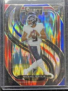 2024 Panini Select #110 Michael Penix Jr. Red & Blue Prizm Shock Falcons - Bild 1 von 2