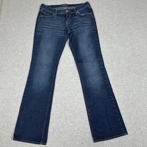 Jeans Old Navy para mujer 6 largos The Diva lavado oscuro corte boot tiro bajo azul denim - Imagen 1 de 12