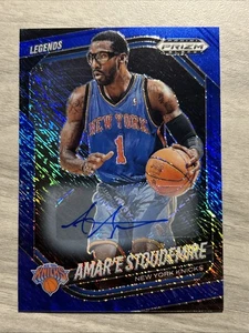 Amar’e Stoudemire 2024-25 Panini Prizm Black FOTL Blue Shimmer Auto Knicks #/25 - Picture 1 of 2