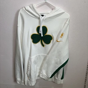 Nike Boston Celtics Hoodie XXL Textured Shamrock NBA Logo White, Green, Yellow - Picture 1 of 18