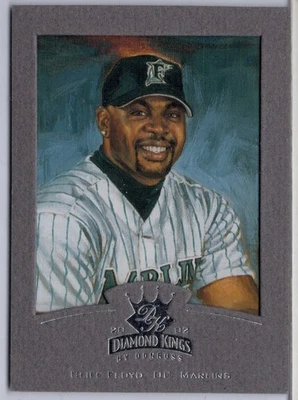 2002 Donruss Diamond Kings в рамке серебро #50 Cliff Floyd #'d 340/400 - Изображение 1 из 2