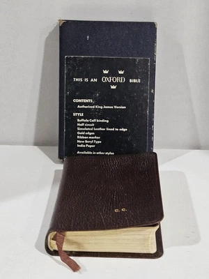 Oxford Text Bible ~ KJV ~ 01037x ~ Brown~Pocket Size~ Original Box Foto 1 de 4