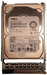 DELL 2.4TB 10k RPM 2.5" 12GB 512e SAS HDD AL15SEB24EQY HDEBL40DAB51 F9NWJ 0F9NWJ - Afbeelding 1 van 4