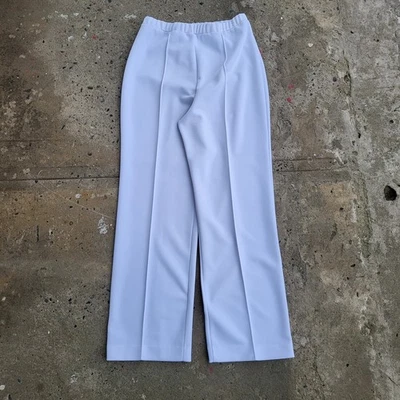 Pantalones De Colección Años 80 Graff California Pierna Ancha Para Mujer 28x31 EE. UU. Blanco Suelto Poliéster Foto 1 de 4