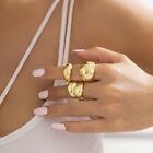 Niche Open Ring Metal Texture Ring Fashion Ring Set