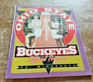 VTG MAR 10 1993 OHIO STATE vs MINNESOTA BASKETBALL PROGRAM T BRANDEWIE A DAVIS - Picture 1 of 6