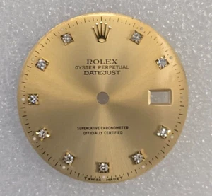 Rolex Datejust esfera oro champán diamante de fábrica para hombres 36 mm modelos de ajuste rápido - Imagen 1 de 3
