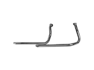 Paughco Moto Panhead Staggered Dual Slash Cut Drag Pipes Chrome - 1.75 Inch - Picture 1 of 1
