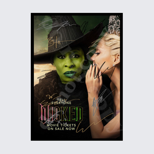 WICKED MOVIE FILM FULL CAST SIGNED AUTOGRAPH POSTER PRINT A5 A4 A3 | eBay