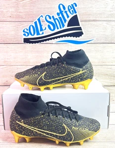 NIKE ZOOM SUPERFLY 9 ELITE AG-PRO *BY YOU ID* BLACK/GOLD DV3905-904 SIZE 6.5 - Picture 1 of 8