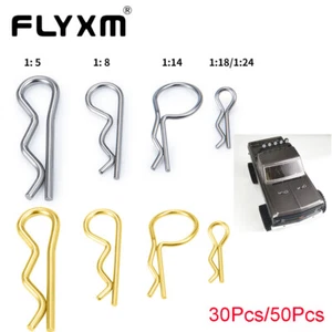 FLYXM 30/50x Body Clips Shell R Pin for 1/5 1/8 1/14 1/18 1/24 RC Car Upgrades - Picture 1 of 12