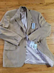 Gian Franco Ruffini Italy Blazer Jacket Size 46L NWT Vintage Nice Satin Lined - Picture 1 of 10
