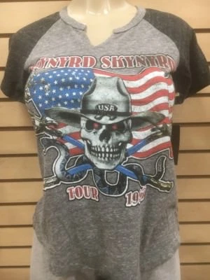 Camiseta Trunk Ltd Para Mujer Lynyrd Skynyrd Free Bird Band Burn Out Ture 1987 Nueva Foto 1 de 4
