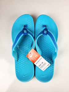 Women's Nike Apres 18 Slide 4 Sandals, 704692 400 Size 11 Clearwater Blue - Picture 1 of 4