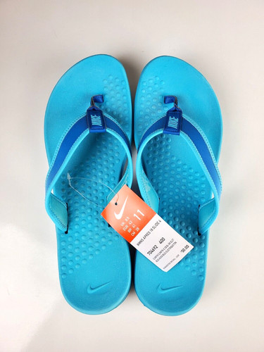 Women's Nike Apres 18 Slide 4 Sandals 704692 400 Size 11 Clearwater Blue