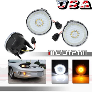2PCS DRL Turn Signal LED Lights Replacement for Pontiac Firebird 1998-2002 Clear - Picture 1 of 11