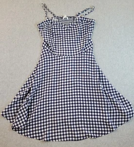 Cotton On Mini Dress Women's Size Small Black White Check Plaid Preppy 241113 - Picture 1 of 14