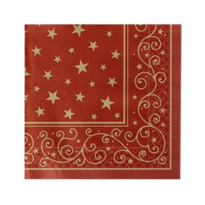 50 Serviette Liam in Bordeaux aus Tissue Deluxe®, 4-lagig, 40 x 40cm - Weihnacht - Bild 1 von 2