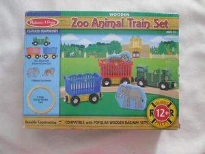 JUEGO TREN ANIMAL ZOOLÓGICO MADERA MELISSA AND DOUG 13 PIEZAS - Imagen 1 de 3