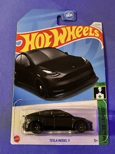 Hot Wheels 2024 HW Green Speed 3/10 Black Tesla Model Y VHTF! - Picture 1 of 1