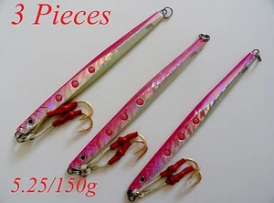 3 señuelos de pesca de agua salada rosa de 5,25 oz/150 g plantillas de velocidad vertical - Imagen 1 de 1