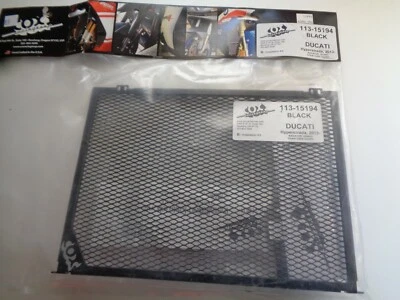 2013 Ducati Hyperstrada Cox Racing Radiator  Guard Black 113-15194 Case Guard - Image 1 of 3