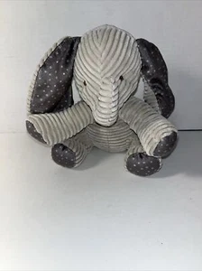 Bunnies By The Bay Elephant Plush Corduroy Ribbed Stuffed Animal 8" Gray EUC - Picture 1 of 9