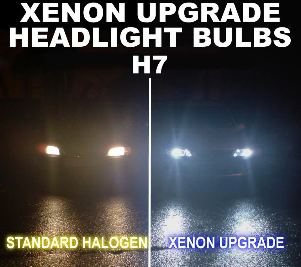 H7 501 55w White Xenon HID LOOK Headlight High Main Beam Bulbs E Marked