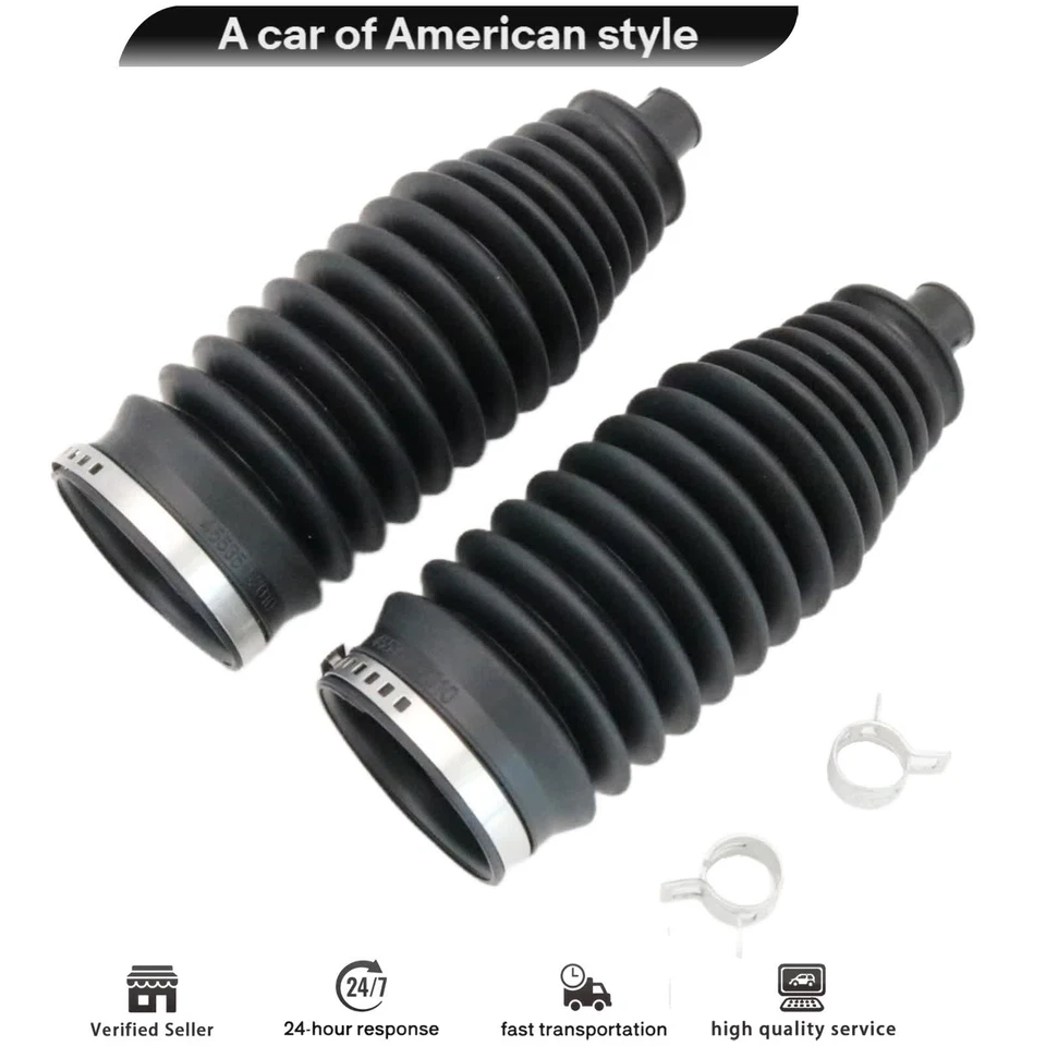 2Pcs Rear Rack & Pinion Tie Rod Boots For Nissan Versa Cube Acura ILX TLX Accord Foto 1 de 4