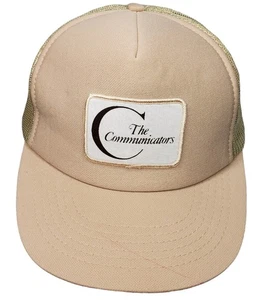 Vintage The Communicators Mesh Snapback Hat Cap Adjustable Namark Tan - Picture 1 of 18