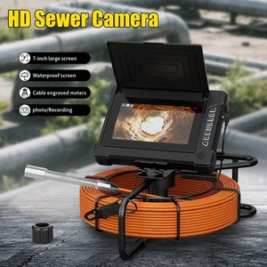 7inch Sewer Pipe Inspection Camera Drain Sewer Pipeline Industrial Endoscope 20m - Picture 1 of 17